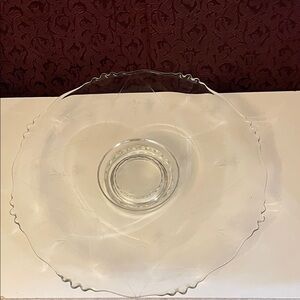 Source Unknown Clear Glass Cake Stand